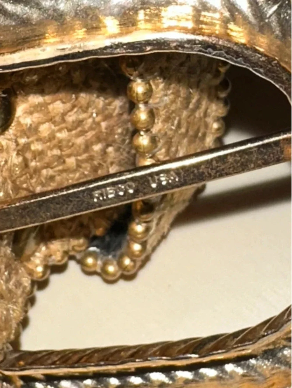 Vintage Elite Gold Fresno Glam Metallic 80s/90s Belt M USA